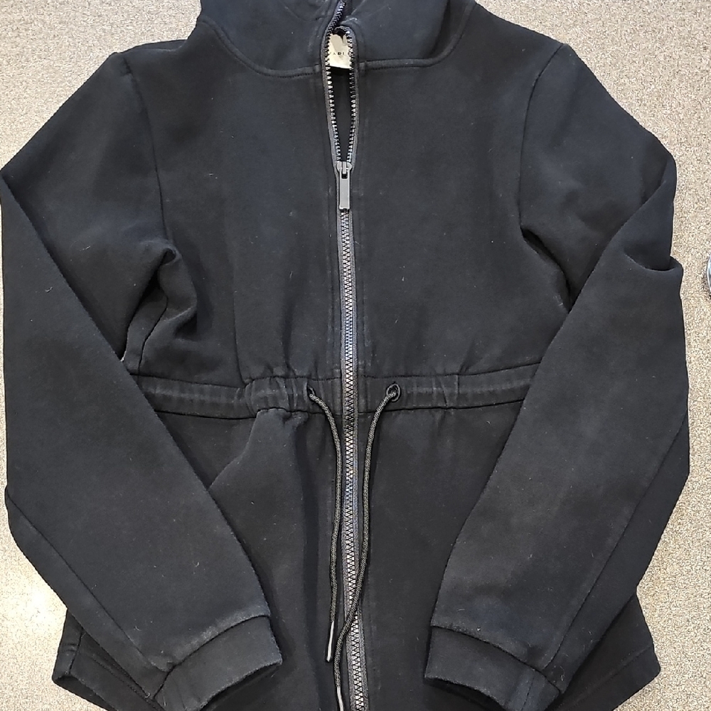 Varley Black Zip-Up Hoodie Jacket